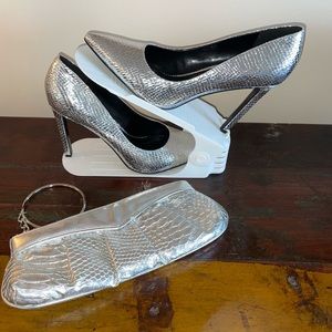NEW Nine West Silver Tatiana 4” Heels Size 9